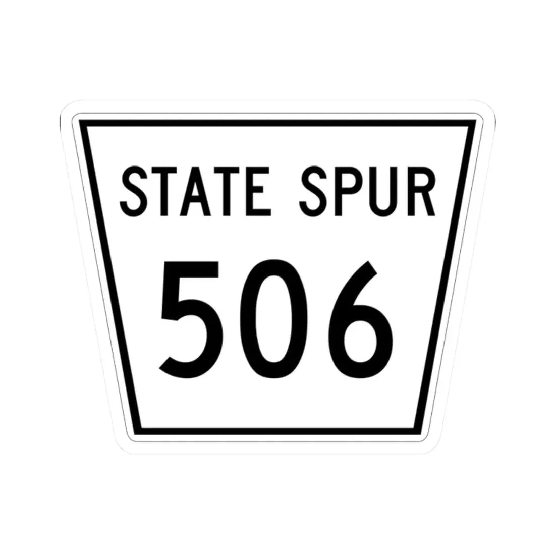 Nebraska State Spur 506 (Nebraska) (Road Sign) STICKER Vinyl Kiss-Cut Decal 2 Inch White - The Sticker Space