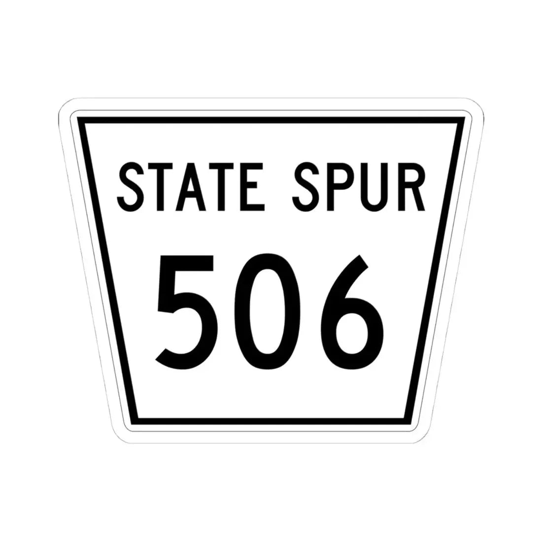 Nebraska State Spur 506 (Nebraska) (Road Sign) STICKER Vinyl Kiss-Cut Decal 4 Inch White - The Sticker Space