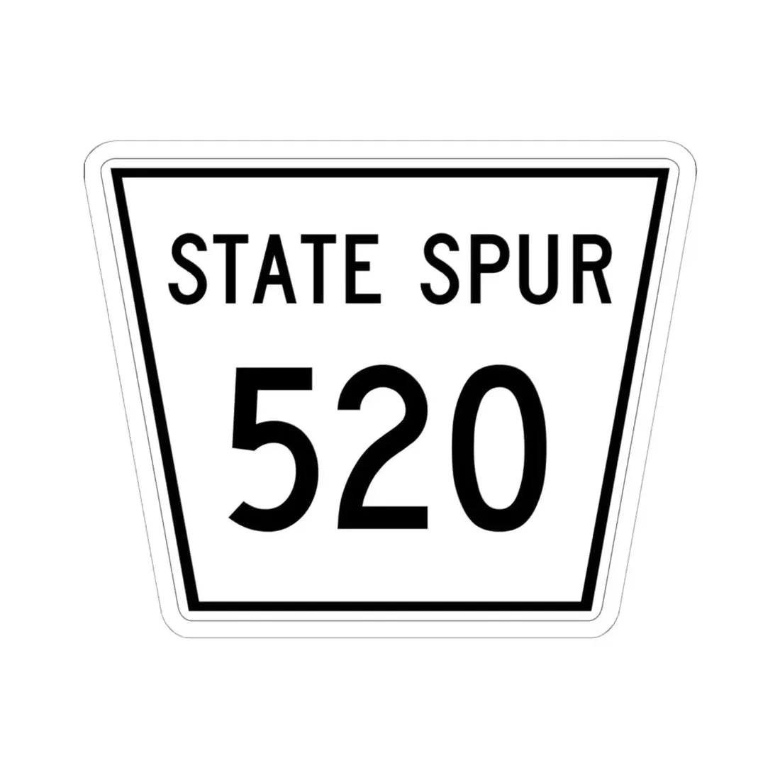 Nebraska State Spur 520 (Nebraska) (Road Sign) STICKER Vinyl Kiss-Cut Decal 6 Inch White - The Sticker Space