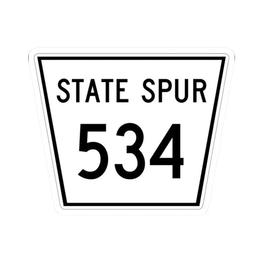 Nebraska State Spur 534 (Nebraska) (Road Sign) STICKER Vinyl Kiss-Cut Decal 2 Inch White - The Sticker Space