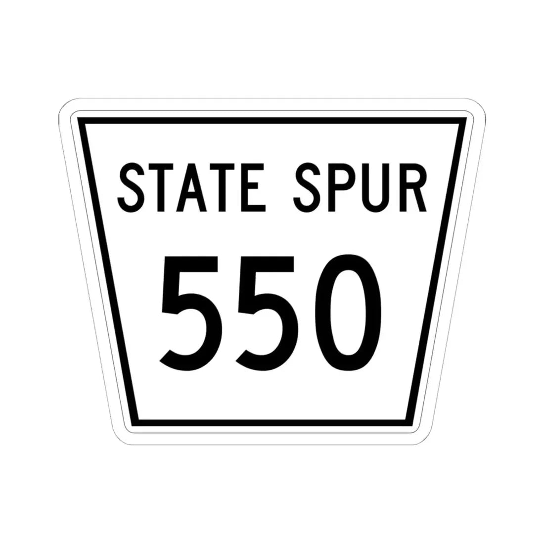 Nebraska State Spur 550 (Nebraska) (Road Sign) STICKER Vinyl Kiss-Cut Decal 6 Inch White - The Sticker Space