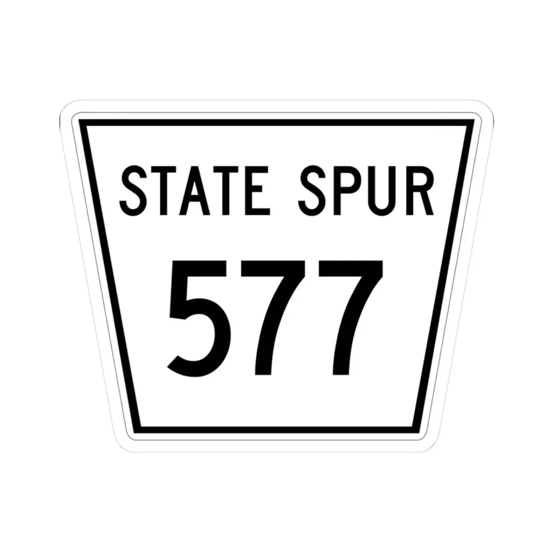 Nebraska State Spur 577 (Nebraska) (Road Sign) STICKER Vinyl Kiss-Cut Decal 3 Inch White - The Sticker Space