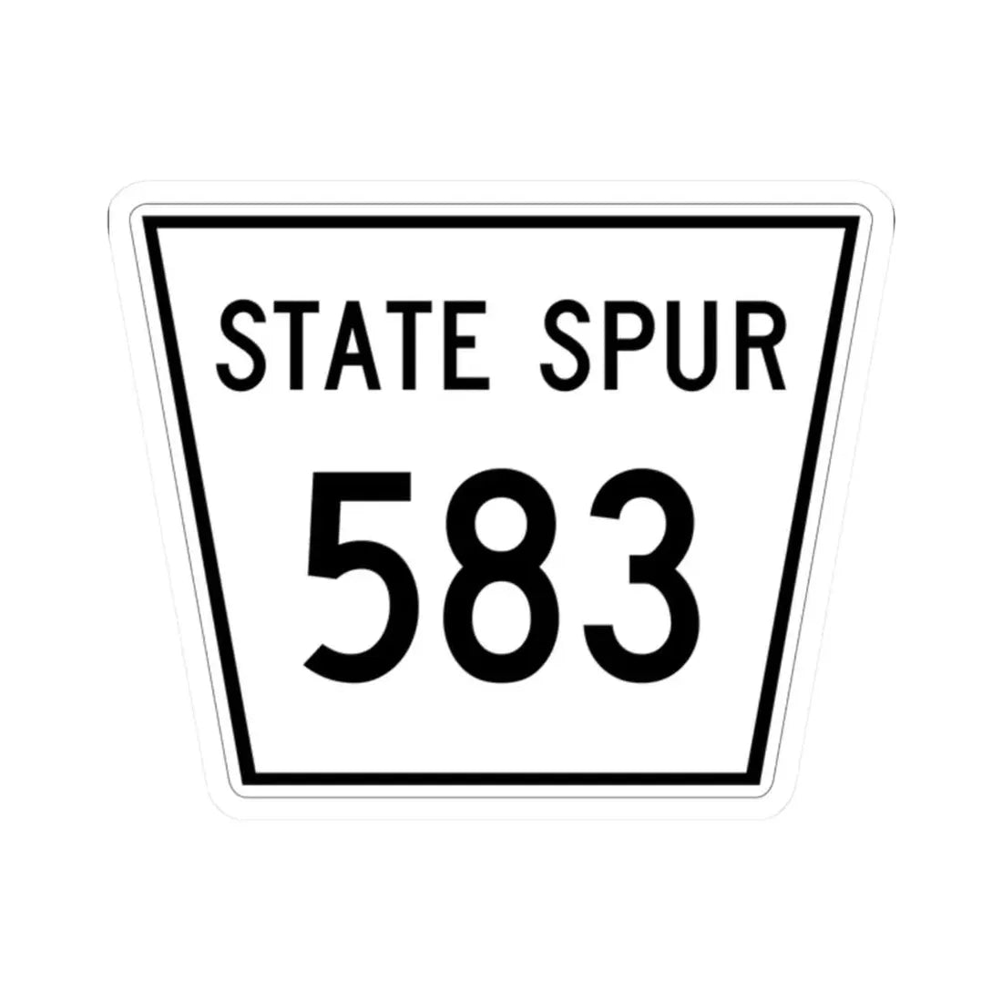 Nebraska State Spur 583 (Nebraska) (Road Sign) STICKER Vinyl Kiss-Cut Decal 2 Inch White - The Sticker Space