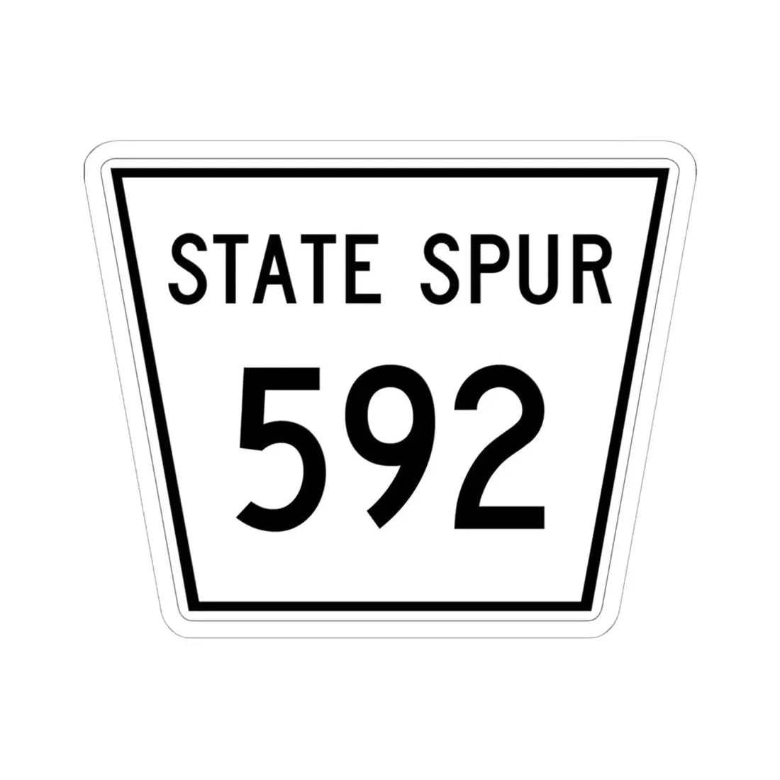 Nebraska State Spur 592 (Nebraska) (Road Sign) STICKER Vinyl Kiss-Cut Decal 6 Inch White - The Sticker Space
