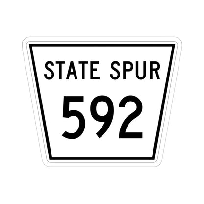 Nebraska State Spur 592 (Nebraska) (Road Sign) STICKER Vinyl Kiss-Cut Decal 6 Inch White - The Sticker Space