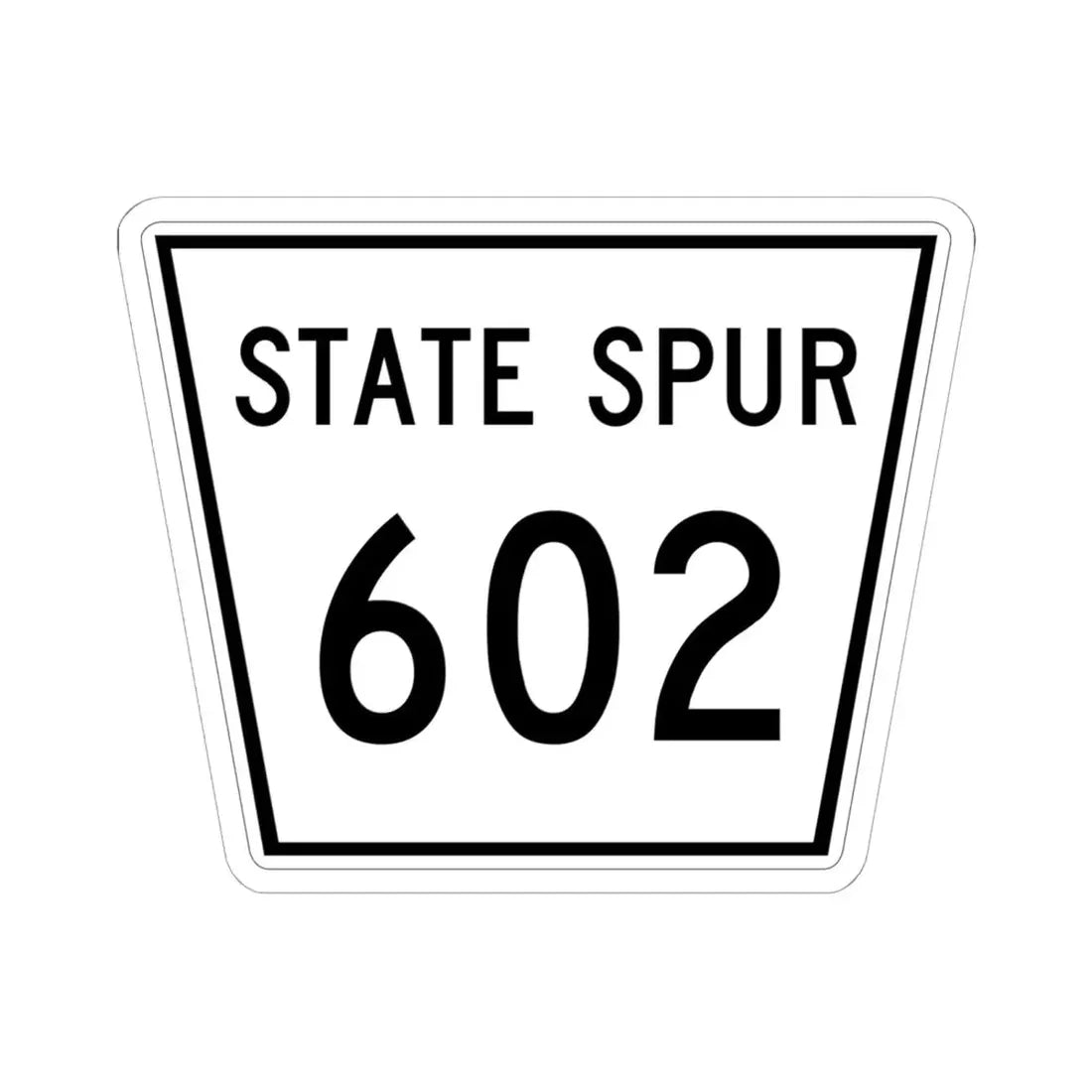 Nebraska State Spur 602 (Nebraska) (Road Sign) STICKER Vinyl Kiss-Cut Decal 6 Inch White - The Sticker Space