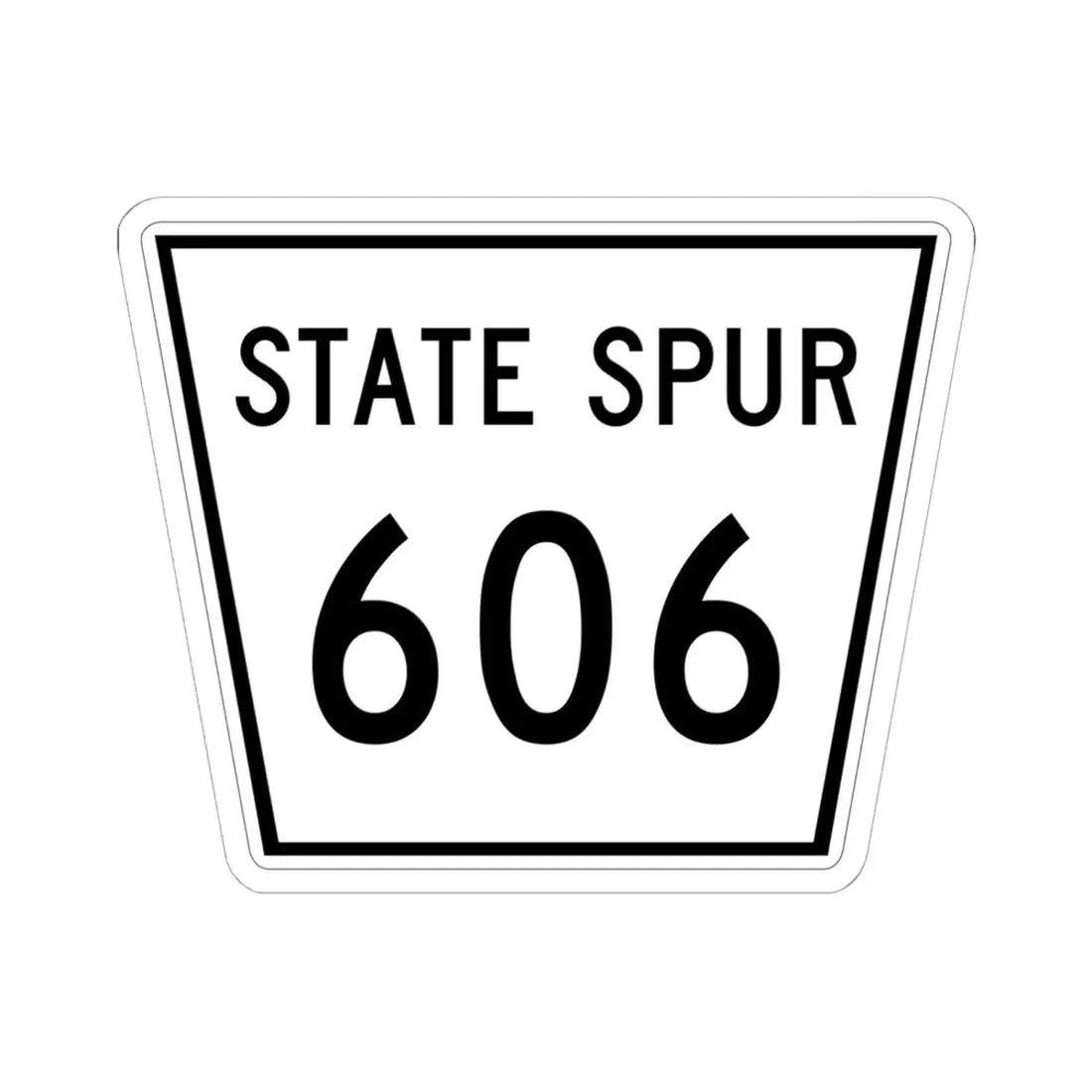 Nebraska State Spur 606 (Nebraska) (Road Sign) STICKER Vinyl Kiss-Cut Decal 6 Inch White - The Sticker Space