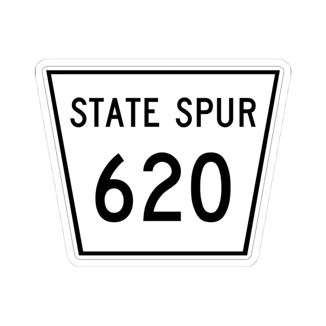 Nebraska State Spur 620 (Nebraska) (Road Sign) STICKER Vinyl Kiss-Cut Decal 4 Inch White - The Sticker Space