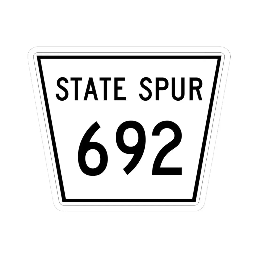 Nebraska State Spur 692 (Nebraska) (Road Sign) STICKER Vinyl Kiss-Cut Decal 3 Inch White - The Sticker Space