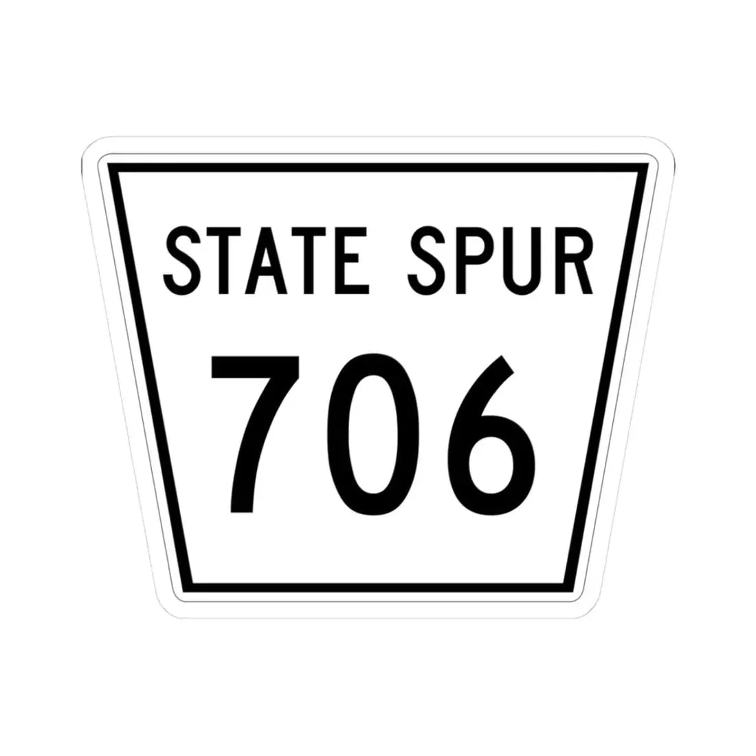 Nebraska State Spur 706 (Nebraska) (Road Sign) STICKER Vinyl Kiss-Cut Decal 3 Inch White - The Sticker Space