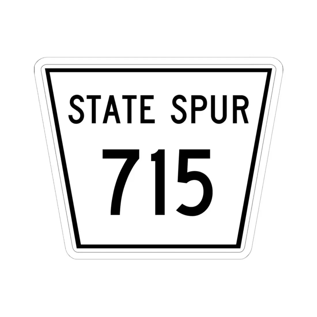 Nebraska State Spur 715 (Nebraska) (Road Sign) STICKER Vinyl Kiss-Cut Decal 6 Inch White - The Sticker Space