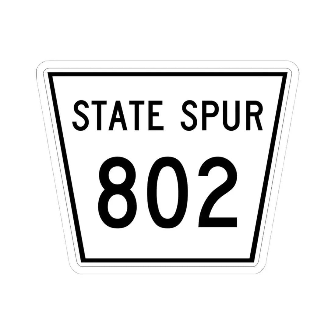 Nebraska State Spur 802 (Nebraska) (Road Sign) STICKER Vinyl Kiss-Cut Decal 4 Inch White - The Sticker Space