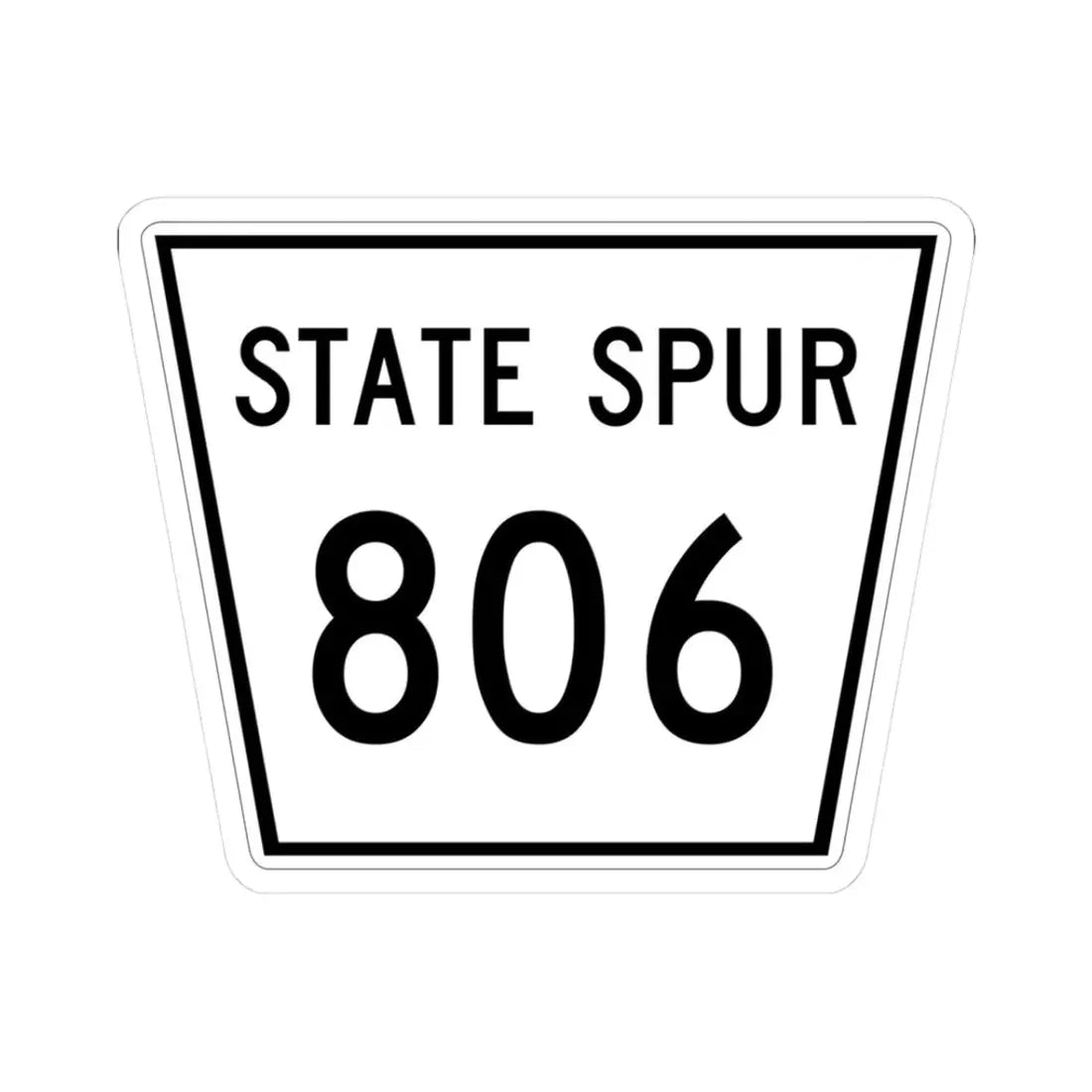 Nebraska State Spur 806 (Nebraska) (Road Sign) STICKER Vinyl Kiss-Cut Decal 3 Inch White - The Sticker Space