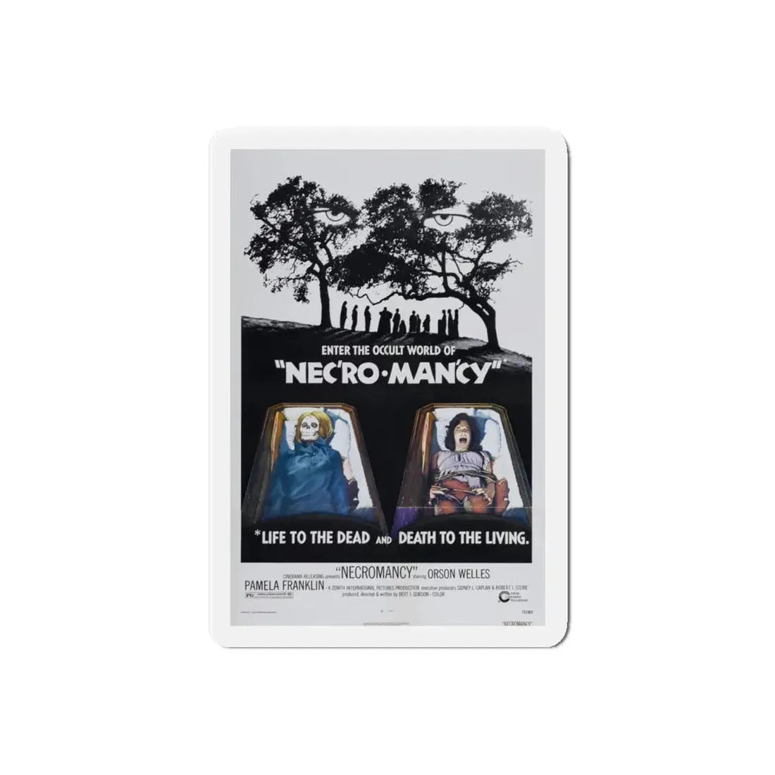 NECROMANCY 1972 Movie Poster - Refrigerator Magnet - The Sticker Space