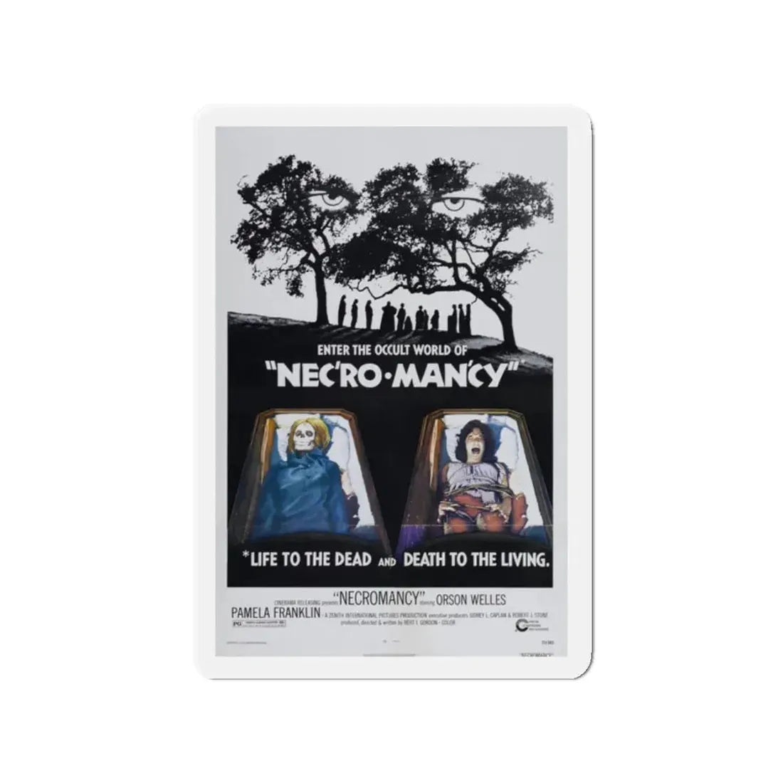 NECROMANCY 1972 Movie Poster - Refrigerator Magnet - The Sticker Space
