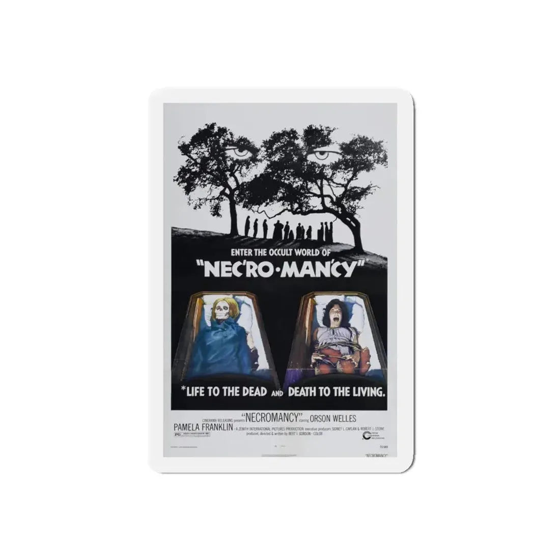 NECROMANCY 1972 Movie Poster - Refrigerator Magnet - The Sticker Space