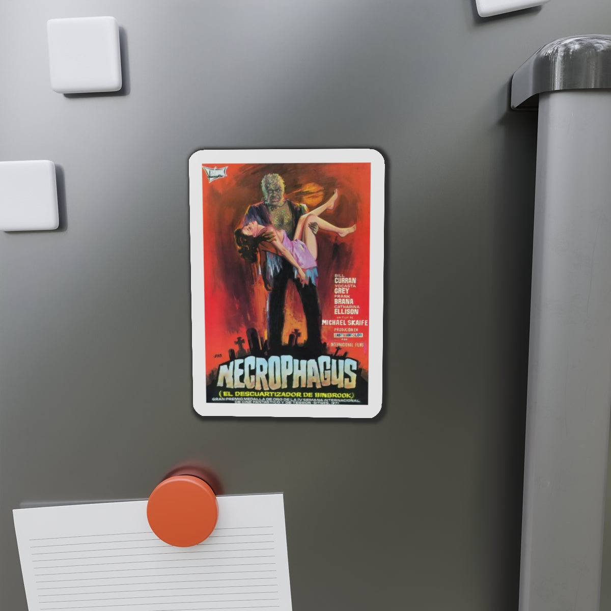 NECROPHAGUS (GRAVEYARD OF HORROR) 1971 Movie Poster - Refrigerator Magnet-The Sticker Space