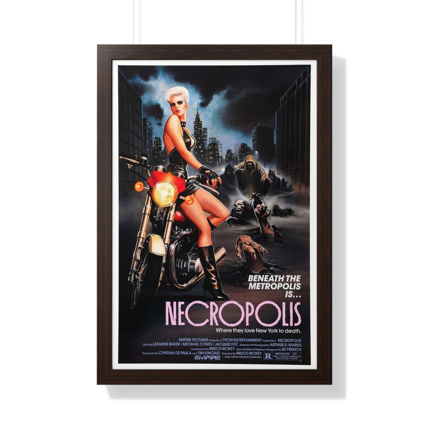 NECROPOLIS 1986 - Framed Movie Poster-20" x 30"-The Sticker Space