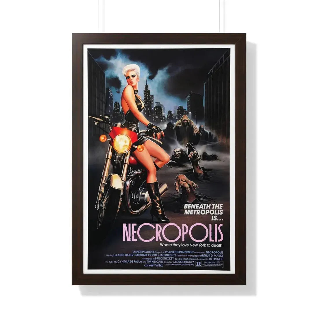 NECROPOLIS 1986 - Framed Movie Poster - The Sticker Space