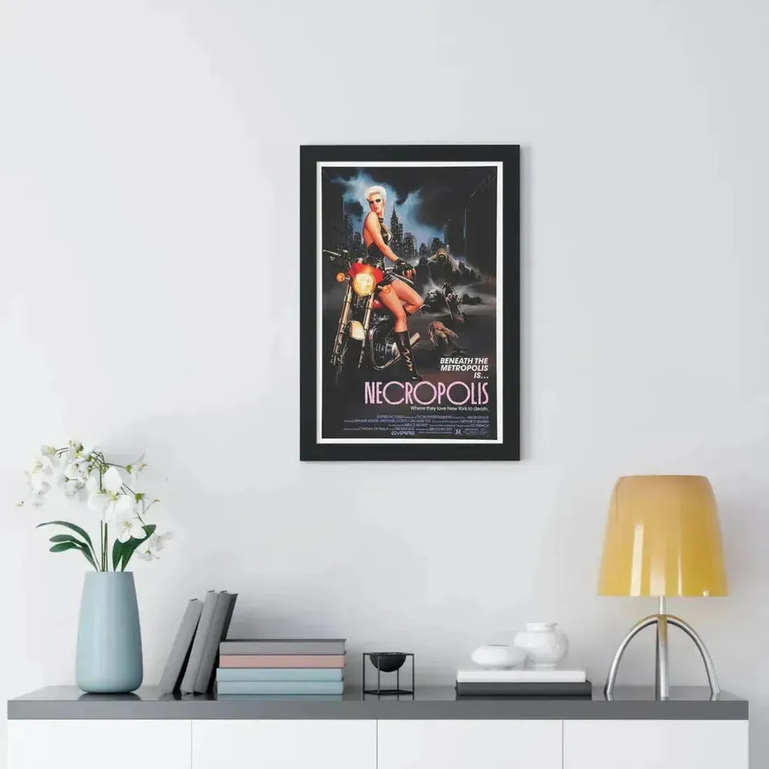 NECROPOLIS 1986 - Framed Movie Poster - The Sticker Space