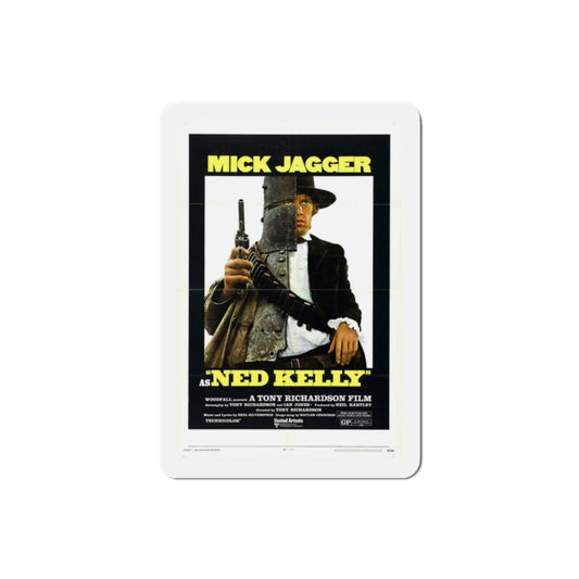 Ned Kelly 1970 Movie Poster Die-Cut Magnet-2 Inch-The Sticker Space