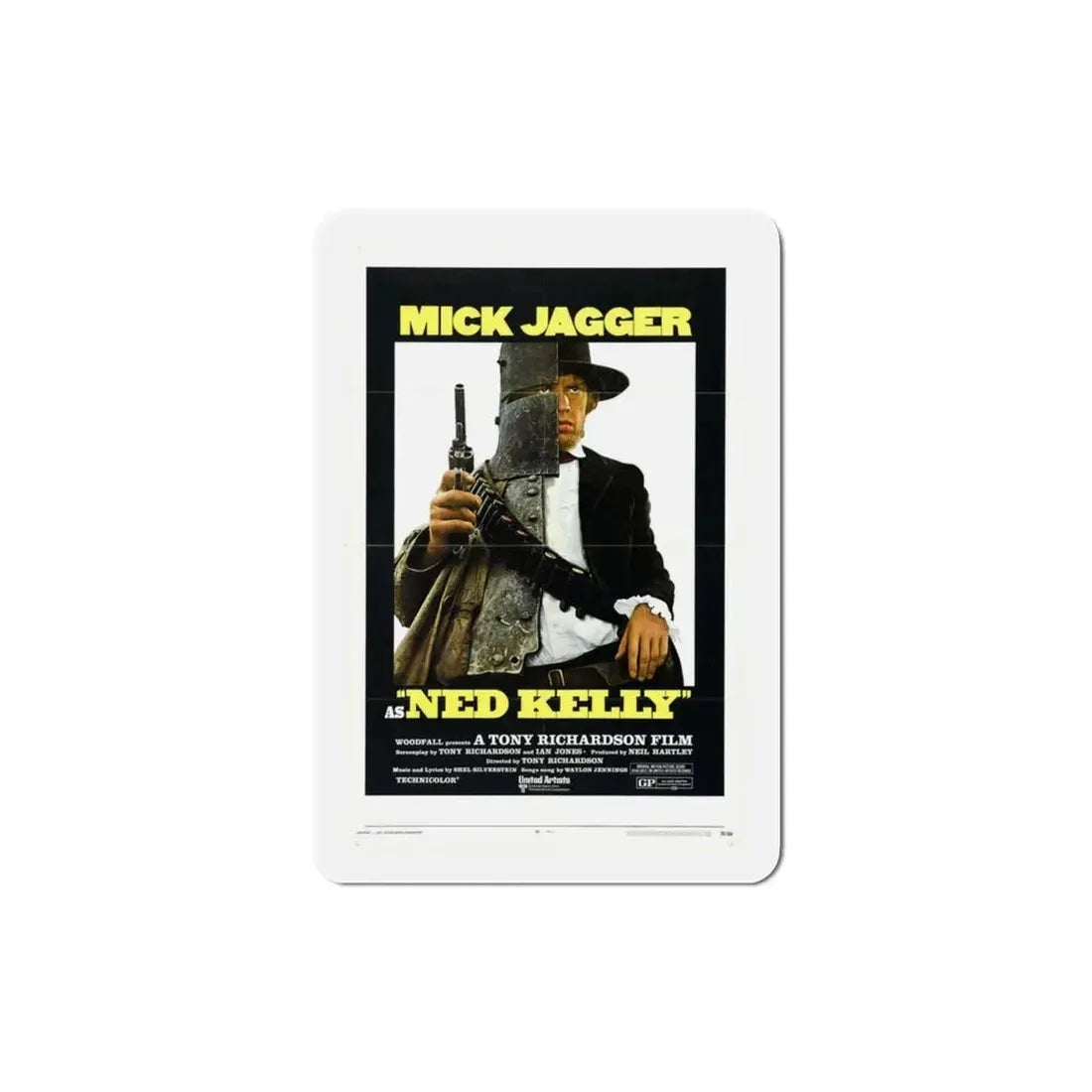 Ned Kelly 1970 Movie Poster Refrigerator Magnet 3 Inch - The Sticker Space
