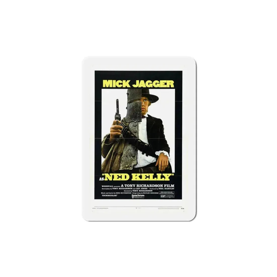 Ned Kelly 1970 Movie Poster Refrigerator Magnet 5 Inch - The Sticker Space