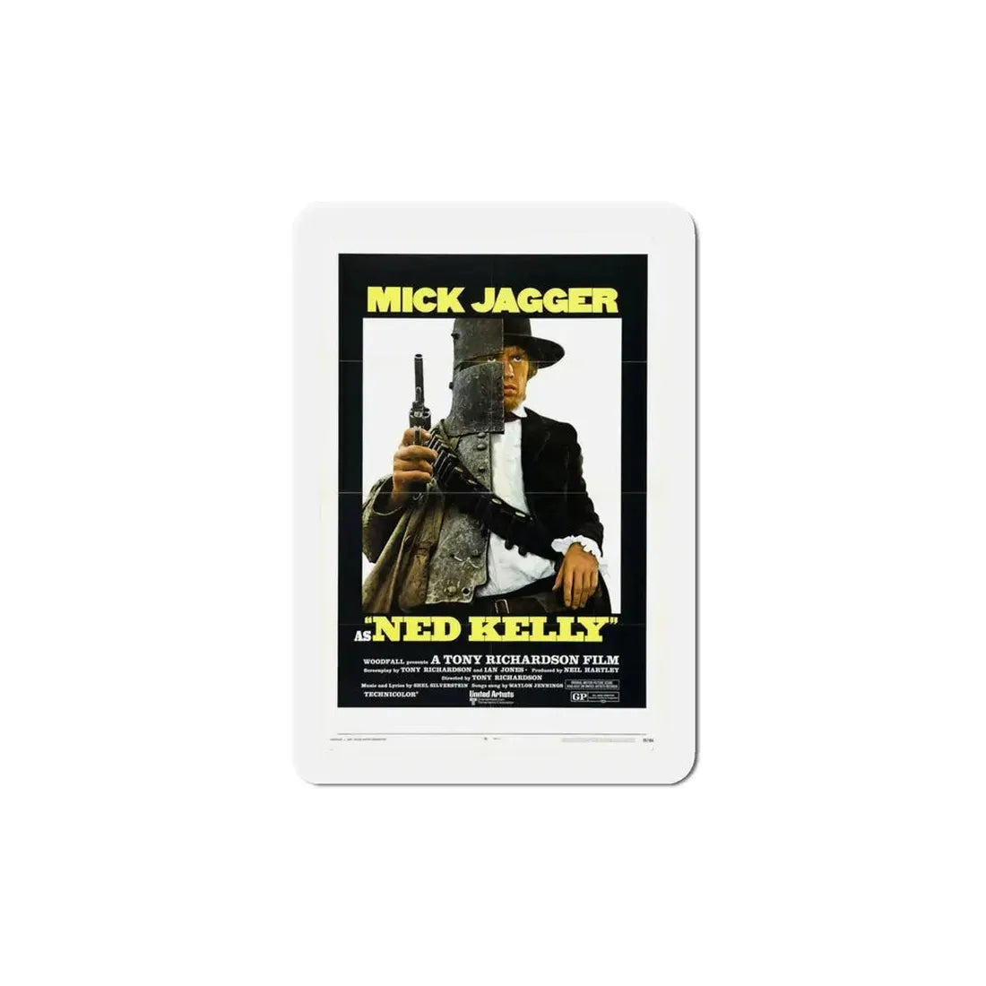 Ned Kelly 1970 Movie Poster Refrigerator Magnet 6 Inch - The Sticker Space