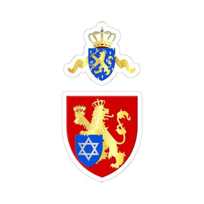 Nederlands-Israëlitisch-Kerkgenootschap wapen (Netherlands) (Coat of Arms) STICKER Vinyl Kiss-Cut Decal 6 Inch White - The Sticker Space