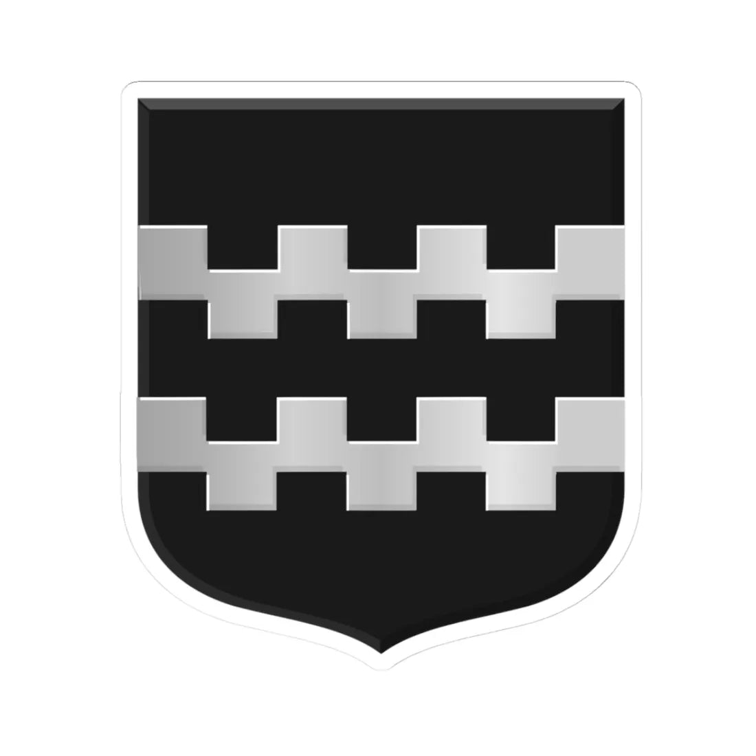 Nederslingerland wapen (Netherlands) (Coat of Arms) STICKER Vinyl Kiss-Cut Decal 3 Inch White - The Sticker Space