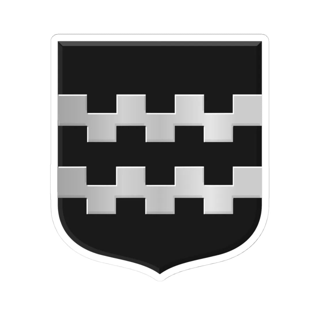 Nederslingerland wapen (Netherlands) (Coat of Arms) STICKER Vinyl Kiss-Cut Decal 4 Inch White - The Sticker Space