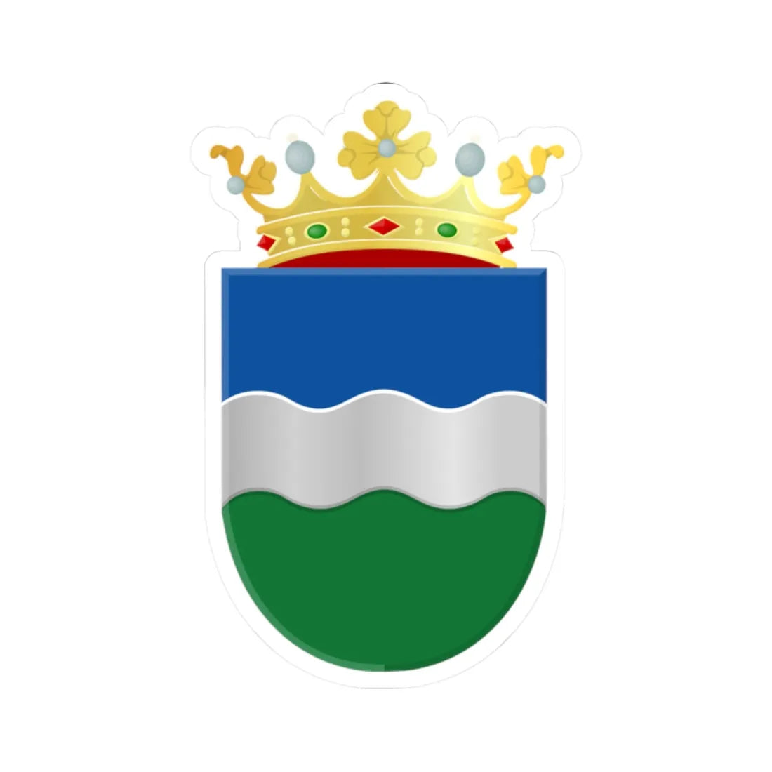 Nederweert wapen (Netherlands) (Coat of Arms) STICKER Vinyl Kiss-Cut Decal 2 Inch White - The Sticker Space