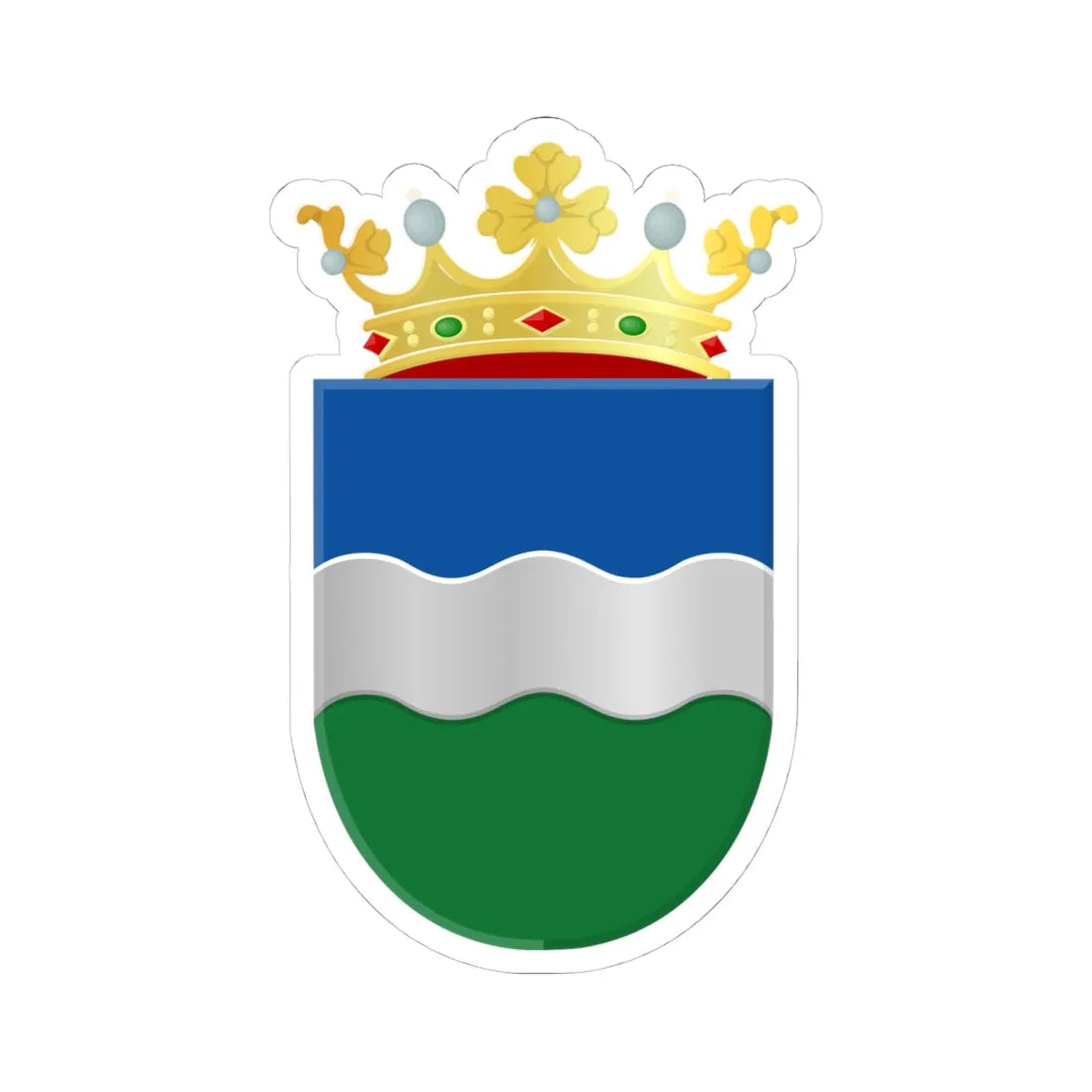 Nederweert wapen (Netherlands) (Coat of Arms) STICKER Vinyl Kiss-Cut Decal 4 Inch White - The Sticker Space