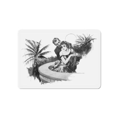 Nedra Closes The Door by Jane Levington (2) Comfort, Holland's Magazine, 1934 (Magazine Illustration) Refrigerator Magnet 5 Inch - The Sticker Space