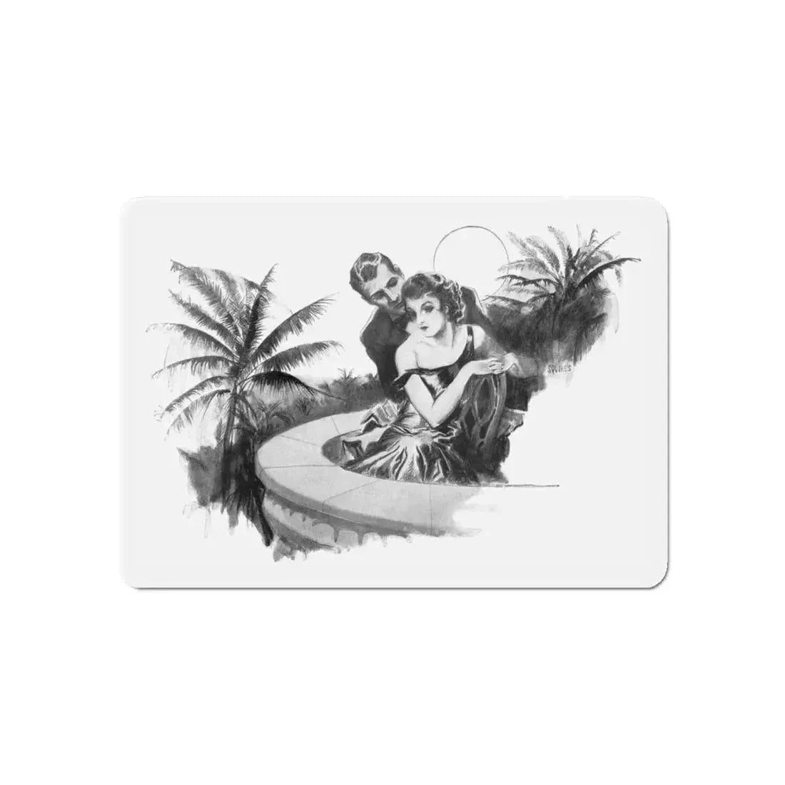 Nedra Closes The Door by Jane Levington (2) Comfort, Holland's Magazine, 1934 (Magazine Illustration) Refrigerator Magnet 6 Inch - The Sticker Space