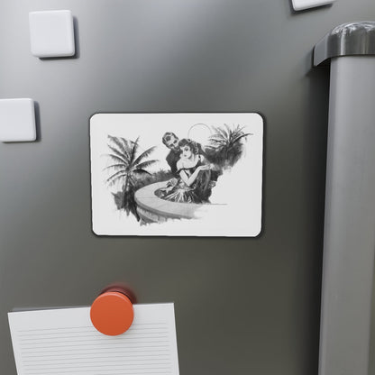 Nedra Closes The Door by Jane Levington (2) Comfort, Holland's Magazine, 1934 (Magazine Illustration) Refrigerator Magnet-The Sticker Space