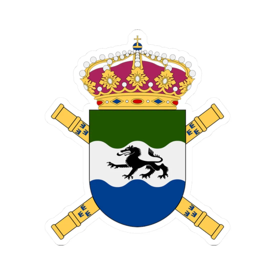 Nedre norra arméfördelningen vapen (Sweden) (Coat of Arms) STICKER Vinyl Kiss-Cut Decal 2 Inch White - The Sticker Space