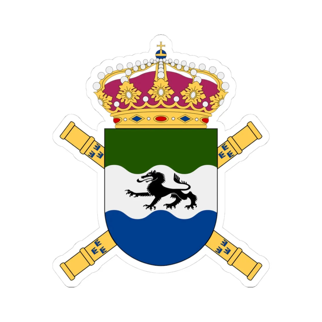 Nedre norra arméfördelningen vapen (Sweden) (Coat of Arms) STICKER Vinyl Kiss-Cut Decal 3 Inch White - The Sticker Space