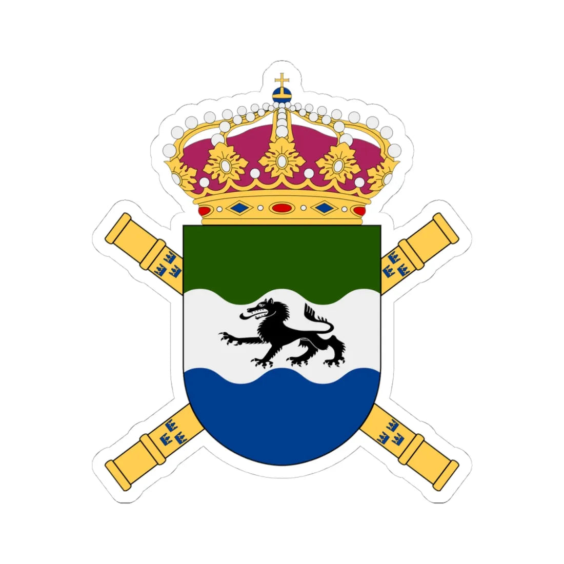 Nedre norra arméfördelningen vapen (Sweden) (Coat of Arms) STICKER Vinyl Kiss-Cut Decal 4 Inch White - The Sticker Space