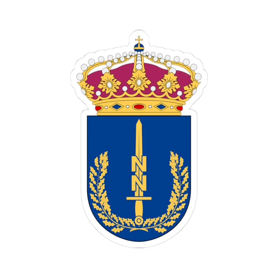 Nedre Norrlands militärområdesstab vapen (Sweden) (Coat of Arms) STICKER Vinyl Kiss-Cut Decal 3 Inch White - The Sticker Space