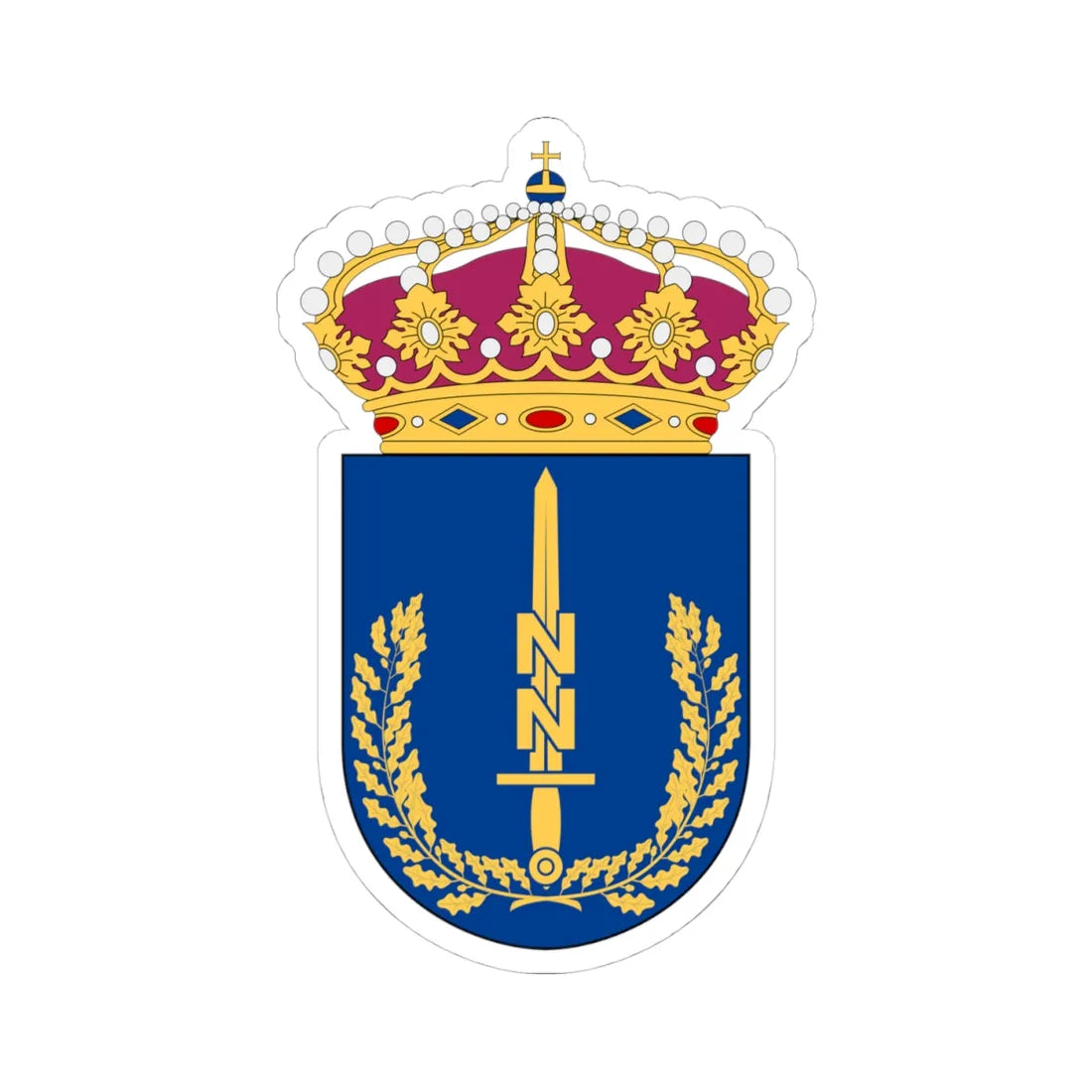 Nedre Norrlands militärområdesstab vapen (Sweden) (Coat of Arms) STICKER Vinyl Kiss-Cut Decal 4 Inch White - The Sticker Space