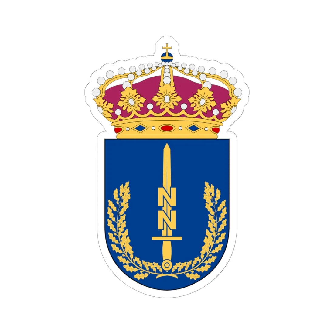 Nedre Norrlands militärområdesstab vapen (Sweden) (Coat of Arms) STICKER Vinyl Kiss-Cut Decal 6 Inch White - The Sticker Space
