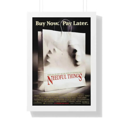 NEEDFUL THINGS 1993 - Framed Movie Poster 16″ x 24″ White - The Sticker Space