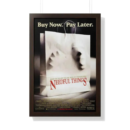 NEEDFUL THINGS 1993 - Framed Movie Poster 20" x 30" Walnut - The Sticker Space