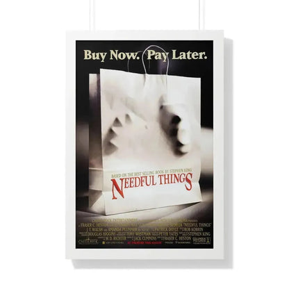 NEEDFUL THINGS 1993 - Framed Movie Poster 20" x 30" White - The Sticker Space