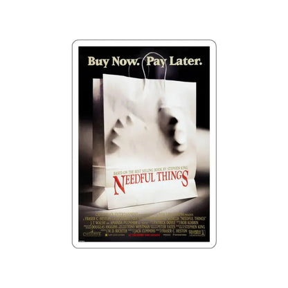 NEEDFUL THINGS 1993 Movie Poster STICKER Vinyl Die-Cut Decal - The Sticker Space