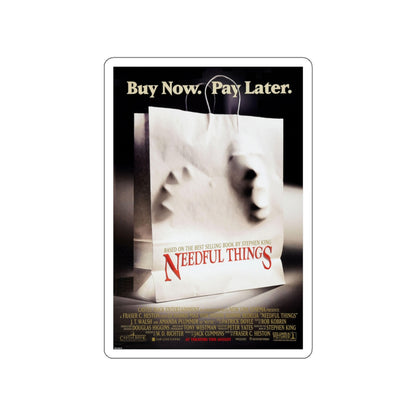 NEEDFUL THINGS 1993 Movie Poster STICKER Vinyl Die-Cut Decal-White-The Sticker Space