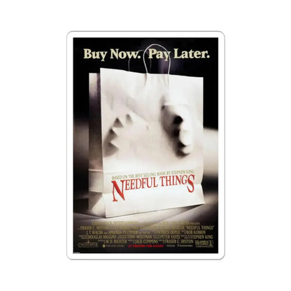 NEEDFUL THINGS 1993 Movie Poster - STICKER Vinyl Kiss-Cut Decal 2 Inch White - The Sticker Space