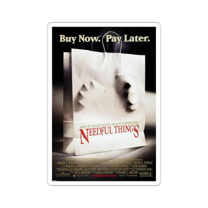 NEEDFUL THINGS 1993 Movie Poster - STICKER Vinyl Kiss-Cut Decal 3 Inch White - The Sticker Space
