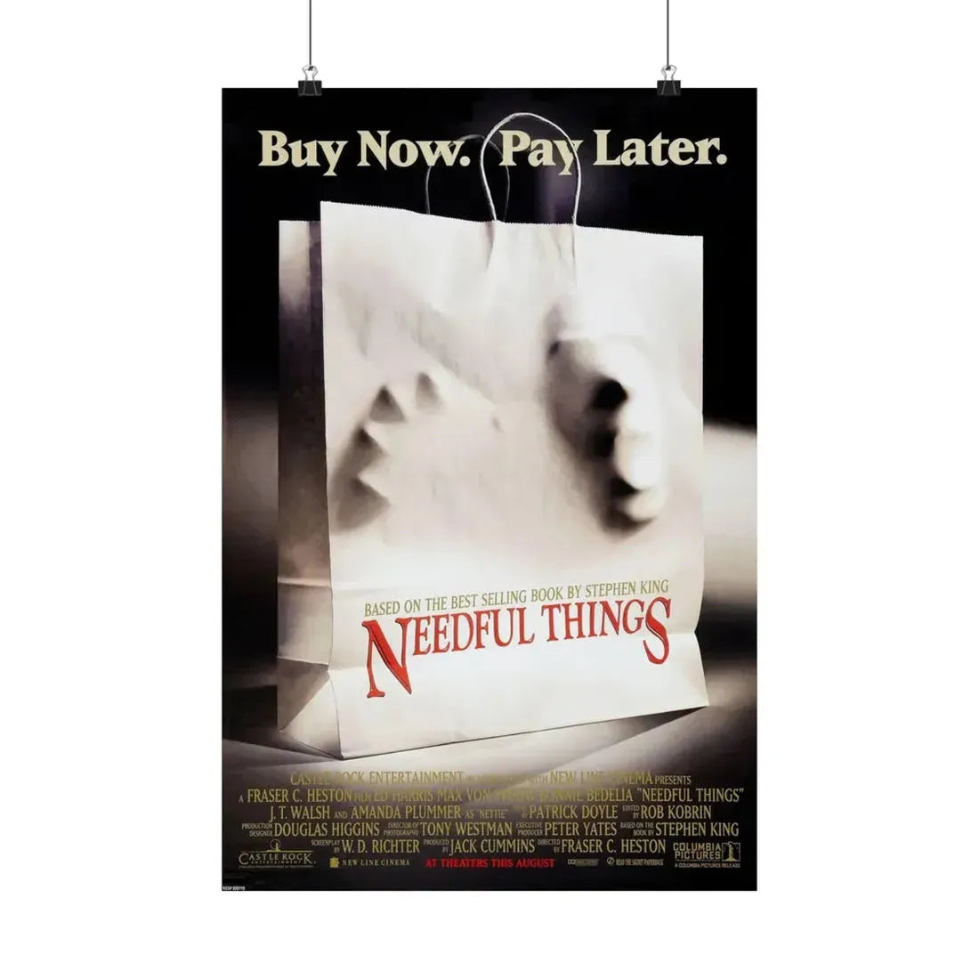 NEEDFUL THINGS 1993 - Paper Movie Poster - The Sticker Space